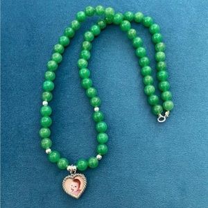 Green Gemstone Bead Necklace